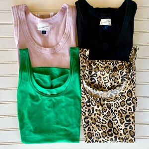 BUNDLE (4) Universal Thread No Boundaries Scoop Neck Tank Tops Cotton Soft Comfy
